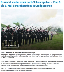 ”Es riecht wieder stark nach Schwarzpulver” Wochenspiegel vom 03.05.2016